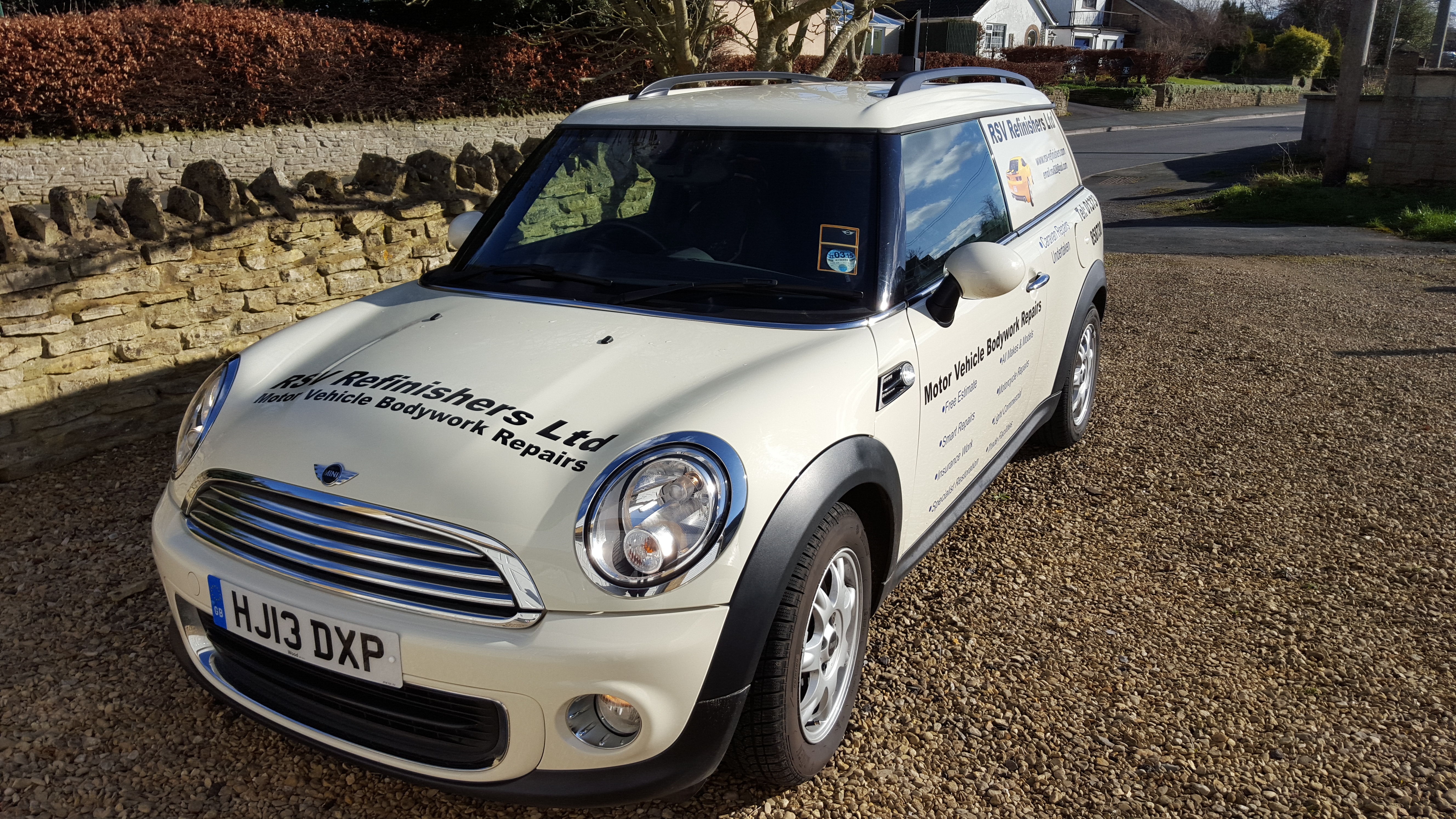 A craftsman from RSV Refinishers Westbury working on a vehicle repair